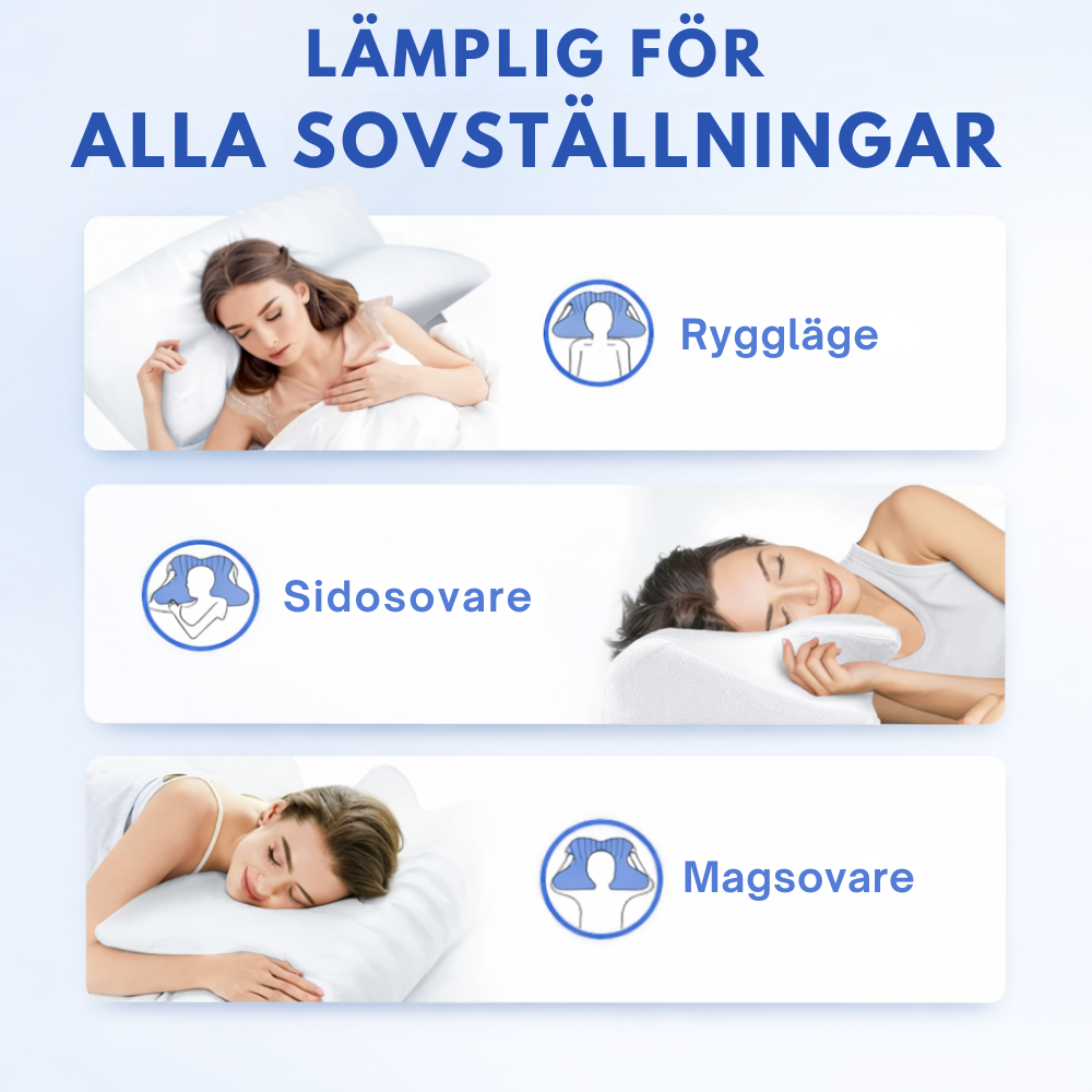 SOVA™ | Sov bättre, vakna piggare – ergonomiskt stöd för nacke och rygg hela natten.