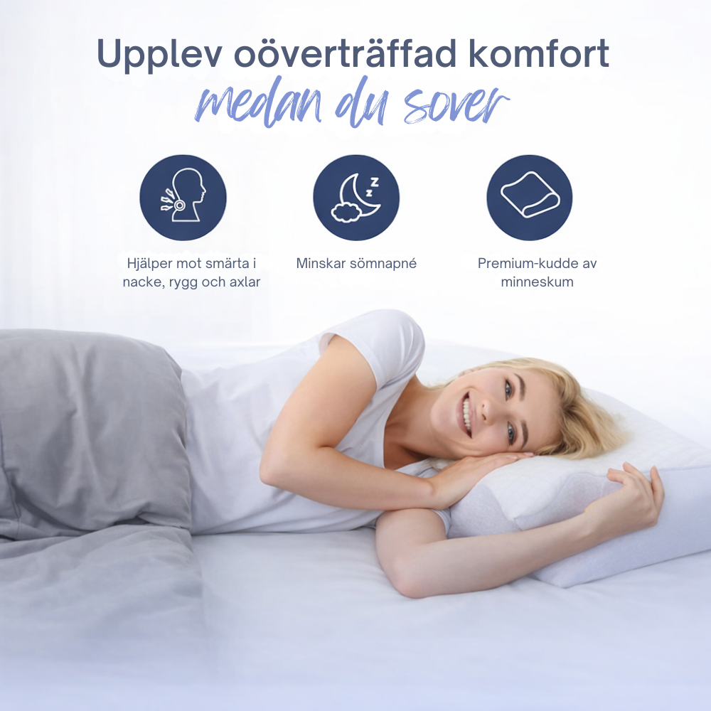 SOVA™ | Sov bättre, vakna piggare – ergonomiskt stöd för nacke och rygg hela natten.